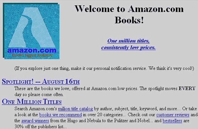 Old Amazon Home Page