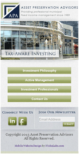 Image: Mobile Website Redesign for Asset Preservation Advisers by Nichelabs: Digital Media Marketing Agency